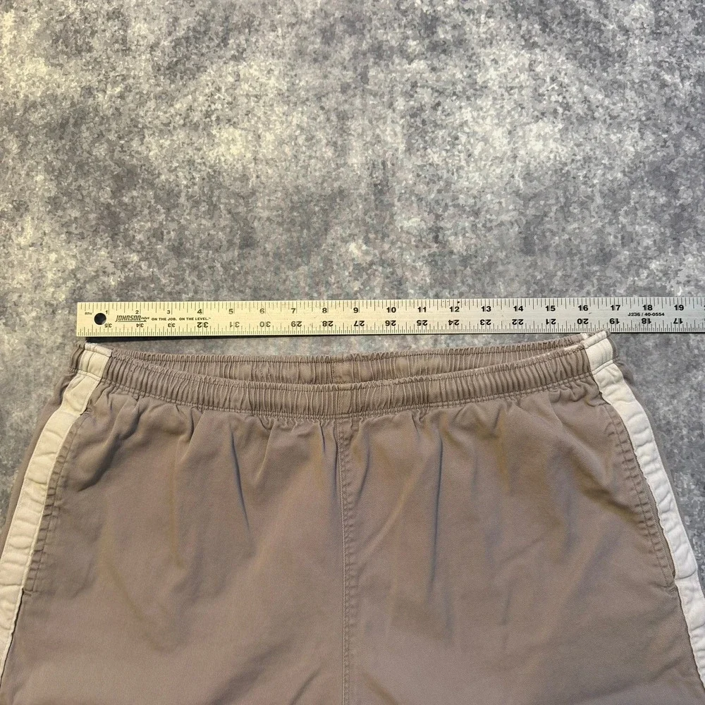 Vintage Nike Mens Shorts Gray Canvas Cargo Elastic Waist Striped Y2K‎ Size XL